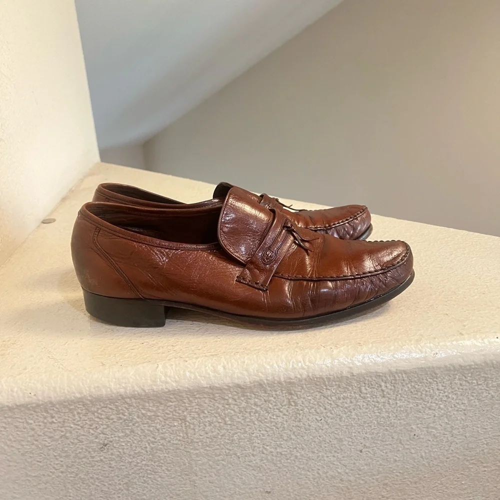 Florsheim‎ Imperial Men’s size 9.5  Brown Leather Dress Shoes loafers